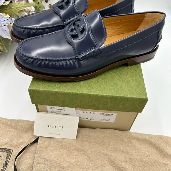 Men’s Gucci cut out GG loafers size 9 made in Italy cobbler soles - Picture 4 of 9